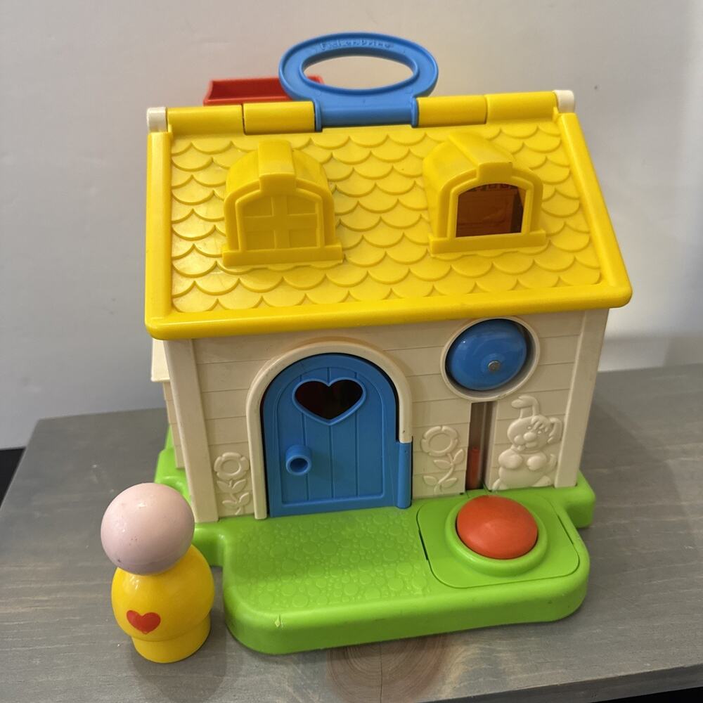 Vintage Fisher Price Discovery Cottage Jumbo Chunky Little People 136 1984 House